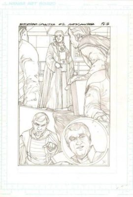Battlestar Galactica #2 pg 16 Original Pencil art ALEX SANCHEZ Commander Adama | eBay US (Buy It Now)