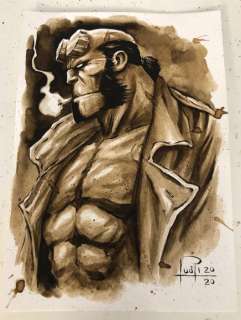 Original Coffee Painting - HELLBOY - Original (2020) | Catawiki
