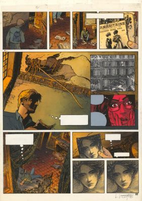 Laurent Vicomte | Bleu de mise en couleur pour la planche n°22 - L’Appel - Sasmira | Daniel Maghen