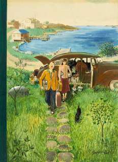 GARRETT PRICE. "Mason’s Island, Mystic Connecticut." [NEW YORKER / COVER ART] | Swann Galleries