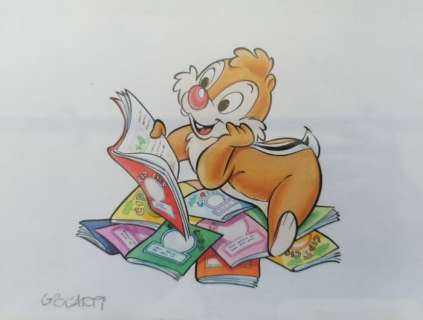 Cip e Ciop - Illustrazione a colori originale di G.B. Carpi - Loose page | Catawiki