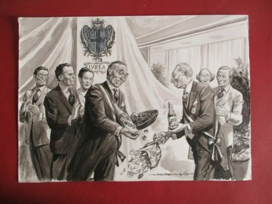 Vignetta Originale - Buzzelli - Gemellaggio Ivrea - Belgio - Scambio Doni | eBay Europe (Buy It Now)