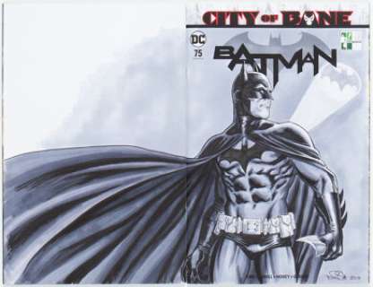 Nicola Scott Batman #75 Wraparound Sketch Cover Variant Original Art (DC, 2019) CGC Signature Series NM/MT 9.8 -