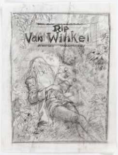 Mike Ploog - Rip Van Winkle Preliminary Cover Original Art (c. 1991). After Mike Ploog did his adaptation of Mark - | Heritage