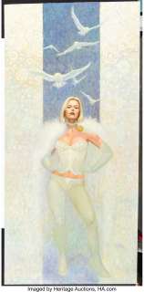 Frank Cho - "The Ice Queen" Emma Frost Painting Original Art (2015). A HUGE painting by comic artist Frank -