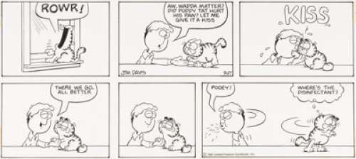 Davis, Jim | Jim Davis Garfield Sunday Comic Strip Original Art dated 9-27-81 (United Feature Syndicate, 1981).... | Heritage