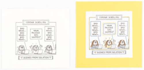 Guisewite, Cathy | Cathy Guisewite Scenes from Isolation Page 41 Single Panel Comic Illustration Original Art (Andrews McMeel Publish... | Heritage