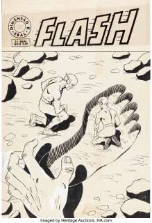 Unidentified Latin American Artists | Baron Dimensão K Brazilian The Flash Cover Original Art and Color Guide (Editora Brazil-América, 1967).... | Heritage