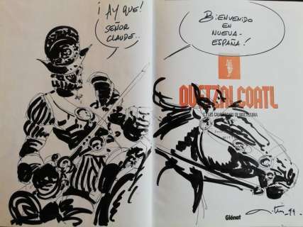 Quetzal Coatl T3 - Les cauchemars de Moctezuma + dessin dédicacé double page - Hardcover - First edition - (1998) | Catawiki