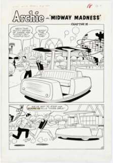 Bob White and Marty Epp Life with Archie #31 Complete 5-Page Chapter "Midway Madness" Original Art (Archie, 1964). (Total: 5 Original Art) | Heritage