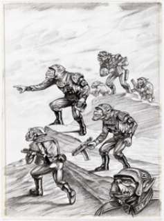 Tony Ackland - Warhammer 40K Gretchins Illustration Original Art (Games Workshop, c. 1990). | Heritage