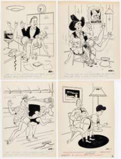 Herc Ficklen - Single Panel Gag Cartoon Illustration Grab-Bag Original Art Group of 7 (Humorama, 1957). (Total: 7 Original Art) | Heritage