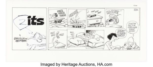 Jerry Scott and Jim Borgman Zits Sunday Comic Strip Original Art dated 4-6-08 (King Features Syndicate, 2008). | Heritage