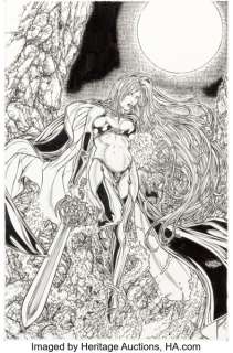 Juan José Ryp Lady Death: The Wicked #1/2 Variant Cover Original Art (Avatar Press, 2005). | Heritage
