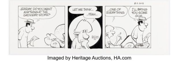 Jerry Scott and Jim Borgman Zits Daily Comic Strip Original Art dated 8-12-19 (King Features Syndicate, 2019). | Heritage