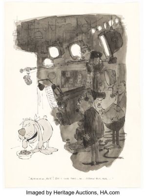 Paul Coker Jr. Help! Unpublished Gag Illustration (Warren, c.1960s). | Heritage