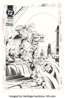 Val Semeiks and Karl Kesel The Demon #23 Cover Original Art (DC, 1992). | Heritage