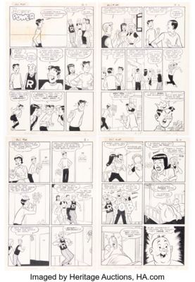 Samm Schwartz Archie’s Pal Jughead #58 "Flower Power" Complete 8-Page Story Original Art (Archie, 1960). (Total: 8 Original Art) | Heritage