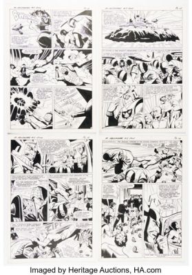 Paul Reinman The Mighty Crusaders #5 Story Pages 11-14 Original Art (Archie, 1966). (Total: 4 Original Art) | Heritage