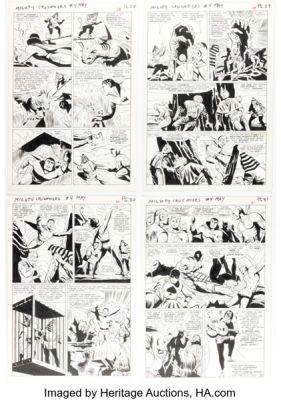 Paul Reinman (as "Paul Are") The Mighty Crusaders #4 Story Pages 2-5 Original Art (Archie, 1966). (Total: 4 Original Art) | Heritage
