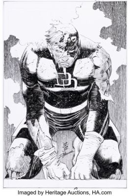 John Romita Jr. and Scott Hanna Daredevil #10 (672) Cover Original Art (Marvel, 2024). | Heritage