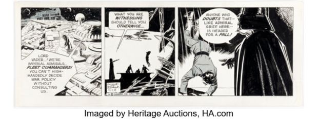 Al Williamson Star Wars Darth Vader Daily Comic Strip Original Art dated 4-28-81 (Los Angeles Times Syndicate, 1981). | Heritage