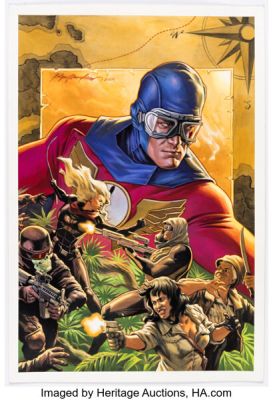 Felipe Massafera Captain Midnight #8 Cover Original Art (Dark Horse, 2014). | Heritage