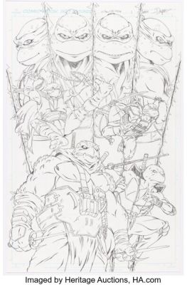Deegan Puhkors Teenage Mutant Ninja Turtles: The Last Ronin II: Re-Evolution #1 Variant Cover Pencils Original Art (IDW, 2024). | Heritage