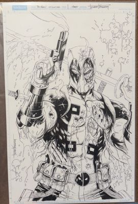 Tyler Kirkham Deadpool Original Art Cover | Raremarq