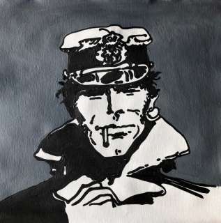 Corto Maltese - acrilico su tela - firmato - Loose page - First edition | Catawiki