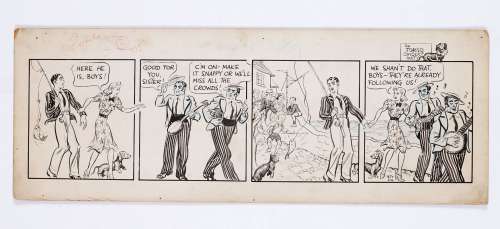 Jane original artwork strip The Torso Concert Party drawn and signed by Norman… | Comic Book Auctions ltd