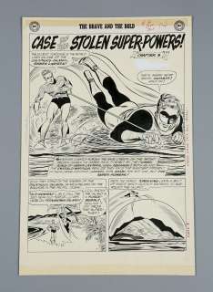 THE JUSTICE LEAGUE / BRAVE AND THE BOLD #30 (1960) - Mike Sekowsky and Bernard Sachs Hand- Drawn Page 12 Chapter 3 Splash Artwork | Propstore