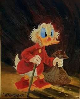 Bas Heymans | Bas Heymans - Schilderij - Olieverf op Canvas - ’Dagobert met zak geld" | Catawiki