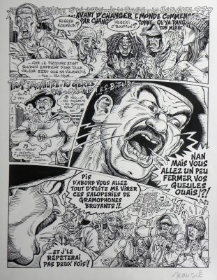 Jean Solé | Superdupont –  » Pourchasse l’ignoble !  » – Dessin Jean Solé – Scénariste GOTLIB | Zic et Bul