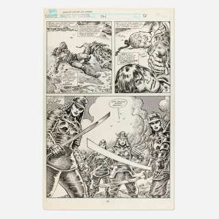 John Buscema and Ernie Chan, Savage Sword of Conan #194 Story Page 35 Original Art (Marvel Comics, 1991) | Landry Pop Auctions