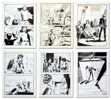 Manara, Milo | JOLANDA DE ALMAVIVA. Ensemble de 16 planches semi-érotiques | Coutau Bégarie