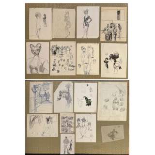 Cabanes, Max - 17x Crayonné original | Catawiki