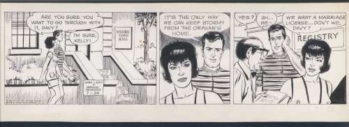 Wayne Boring | Wayne Boring - Davy Jones Strip Art - Davy Gets Married ? Issue Davy Jones Page 7-28-70 | Koch Comic Art