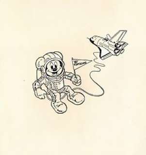 Topolino #1453 - Marco Rota - cover originale "L‘Italia nello spazio" - Loose page - First edition - (1983)