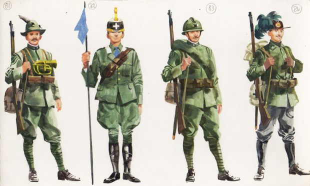 Ferdinando Tacconi | Uniformi Esercito italiano 1915 | Tavole Originali