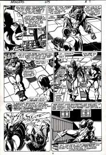 John Buscema, Tom Palmer - avengers #275 p 6 (captain america / baron zemo / fixer! ) 1986