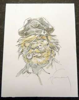 Hermann - Originele aquarel - Barney Jordan uit de serie Bernard Prince - (2020) | Catawiki