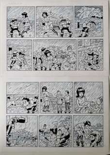 Suske en Wiske - Originele pagina in inkt p.21 (strook 81 tot 84) - Het vervloekte venster - (2013) | Catawiki