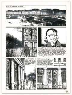 Jacques Tardi - NESTOR BURMA Encre de Chine pour la planche 43 de l‘album