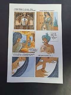 Joël Alessandra - Planche érotique originale - 1001 Nuits - Format: 28 x 38 cm. - Loose page