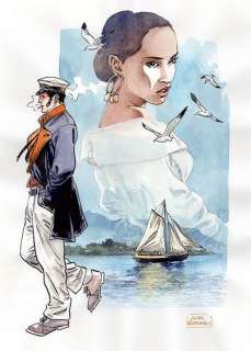 Luca Raimondo | Corto Maltese - original artwork "Caraibica" cm 23x34 - Page volante | Catawiki