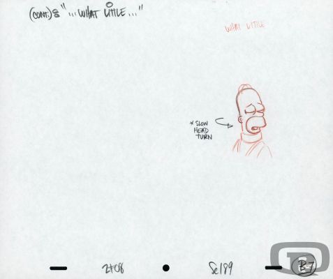 Collective | The Simpsons, Animation Sketches - Homer, Slow Head Turn | Pulp’s Art