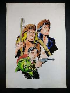 Beniamino Delvecchio | Comandante Mark, Miki, Blek - B. Delvecchio - illustrazione originale - Page volante | Catawiki