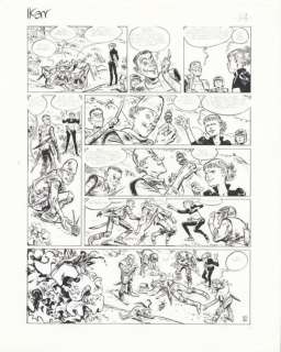 Follet, René | Follet, René - Planche originale - Ikar T2 - La Machine a arrêter la guerre - (1997) | Catawiki