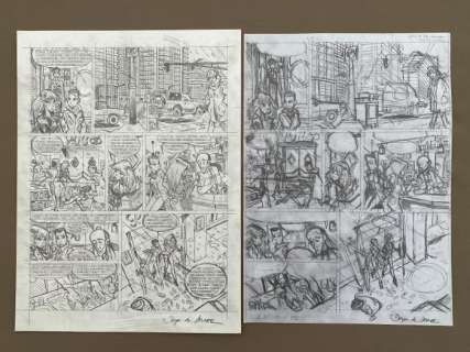 De Lazare, Dragan | De Lazare, Dragan Planche originale crayonnée + storyboard - Rubine T4 - Serial killer - (1995) | Catawiki